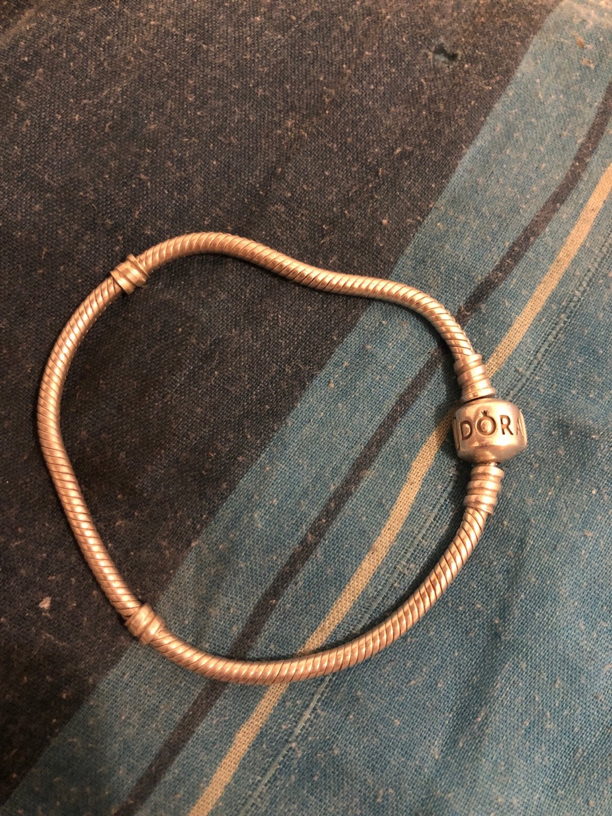 Pandora bedelarmband van zilver, Ophalen of Verzenden, Gebruikt, Zilver, Met bedels of kralen