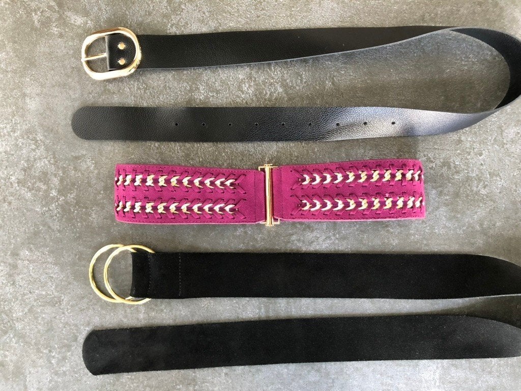 3 riemen, Verzenden, Zwart, 90 tot 100 cm, Tailleriem