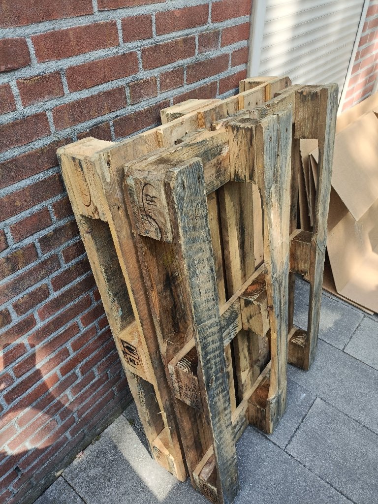 Stevige houten pallets – €3 per stuk!, Ophalen, Minder dan 25 mm, Zo goed als nieuw, Minder dan 200 cm