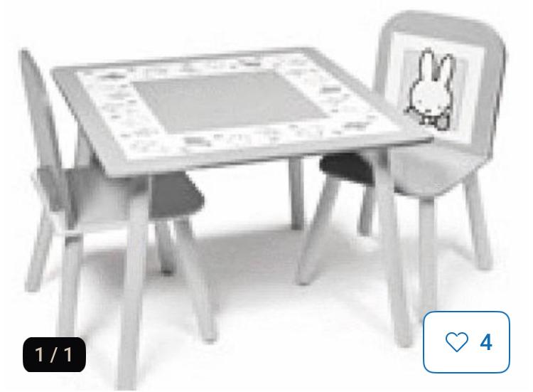 Nijntje kinder tafel met 2 stoeltjes, Verzenden, Gebruikt, Tafel(s) en Stoel(en)
