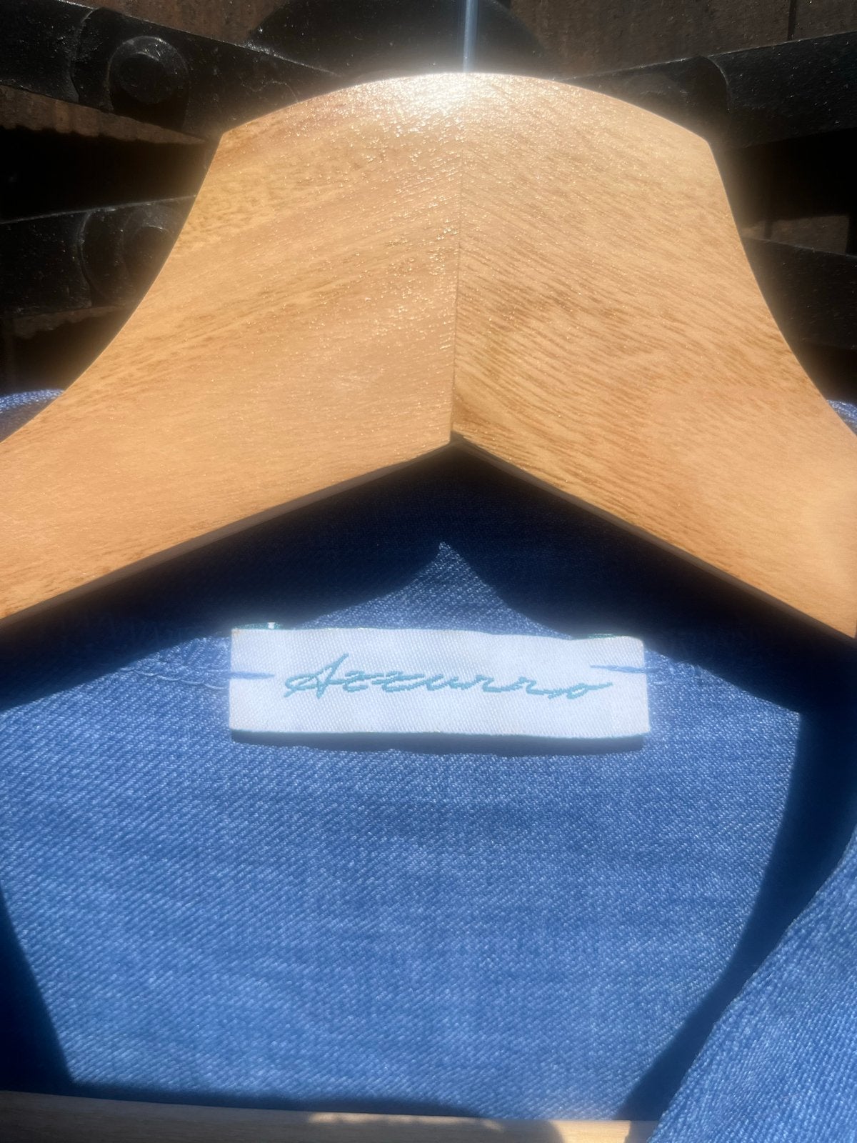 Azzurro blauwe linnen jurk/tuniek, Maat 38/40 (M), Blauw, Ophalen of Verzenden, Zo goed als nieuw
