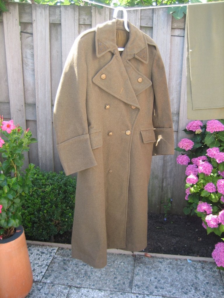 Vintage Militaire Wollen Overjas (Greatcoat), Verzamelen, Ophalen of Verzenden, Landmacht, Nederland, Kleding of Schoenen