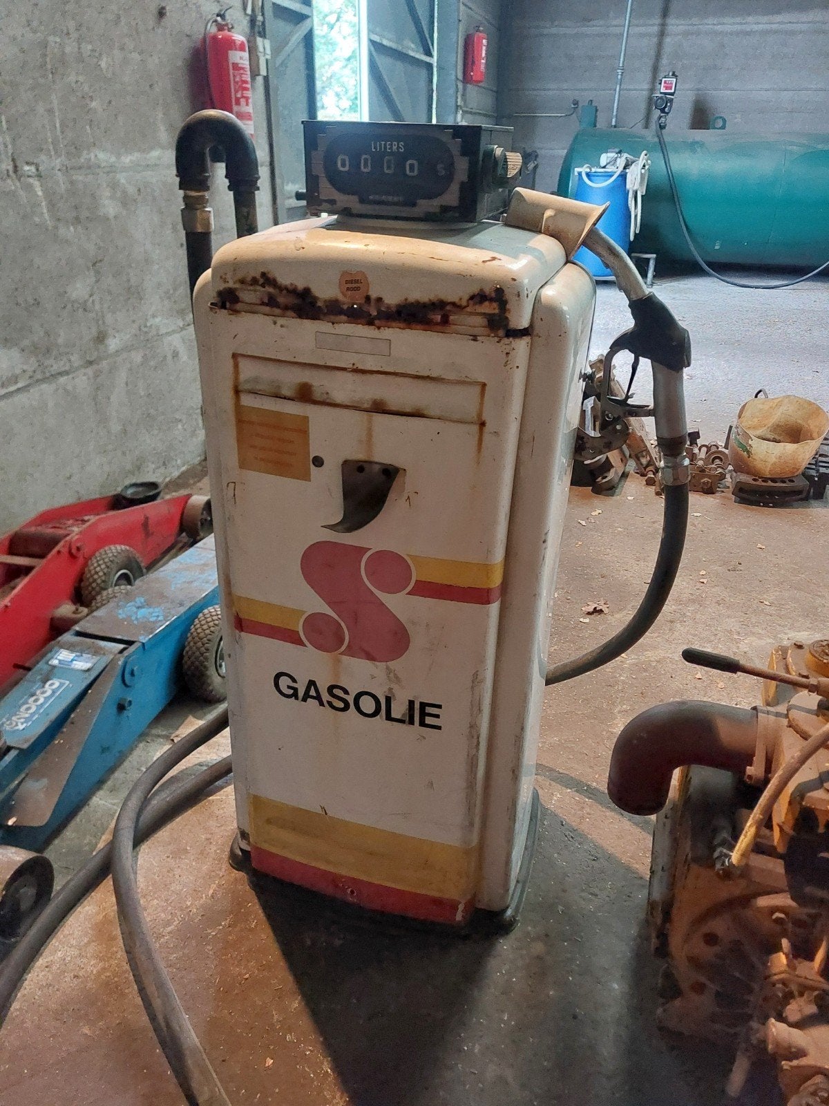 Vintage Shell Benzinepomp - Compleet en Werkend, Ophalen of Verzenden
