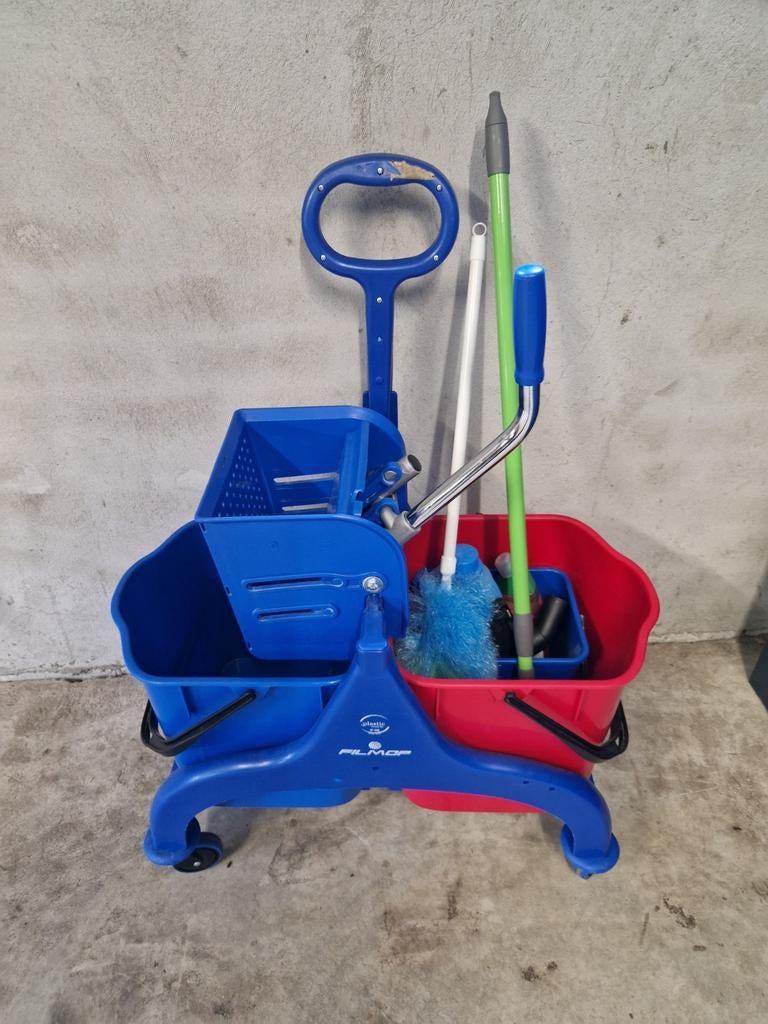 Professionele dweilwagen / schoonmaakkar / mopwagen, Huis en Inrichting, Schoonmaakartikelen, Ophalen, Dweilemmer, -bak, of -wagen