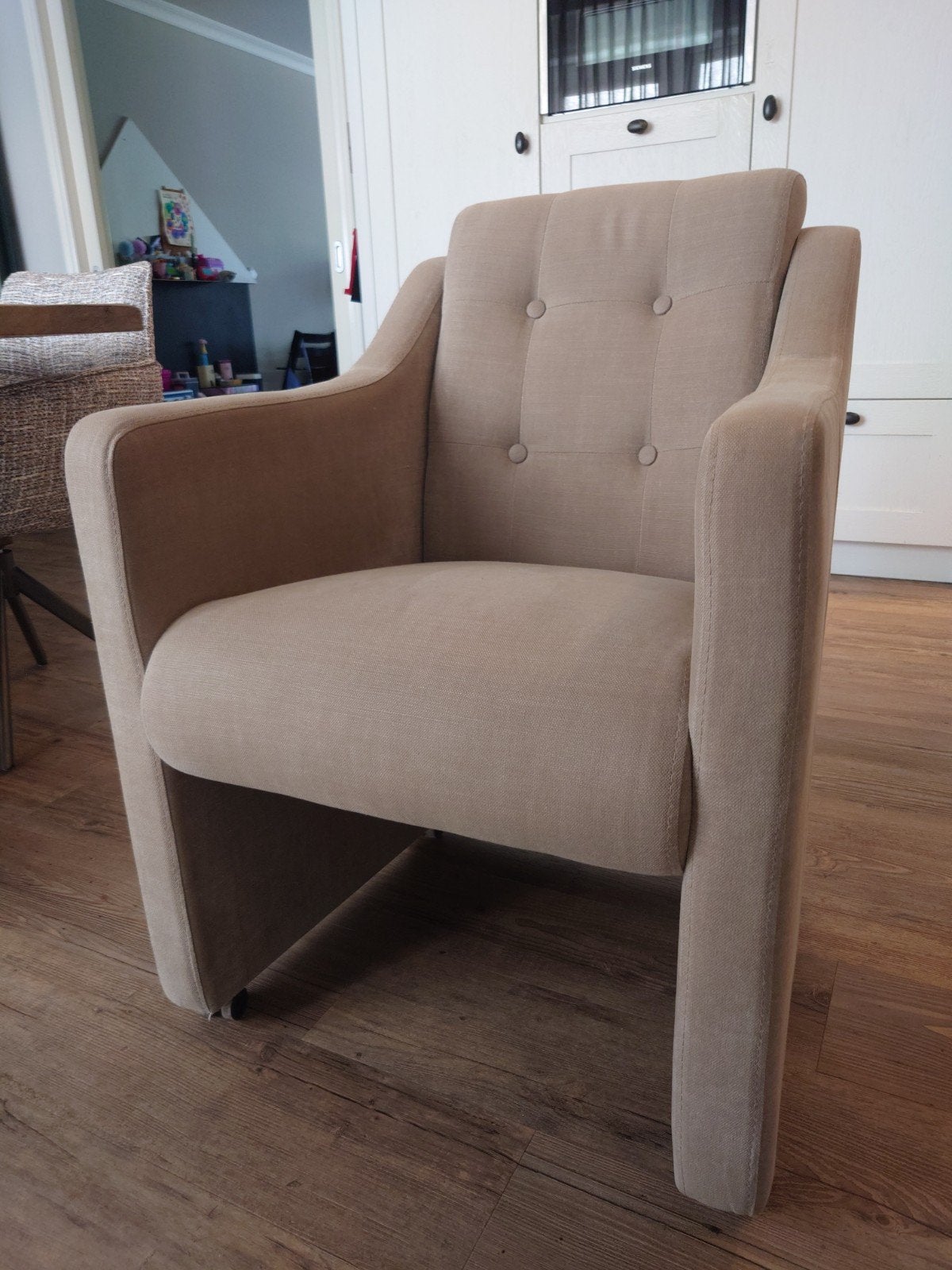 Eetkamer stoelen 6 stuks, taupe kleur., Ophalen, Gebruikt, Vijf, Zes of meer stoelen