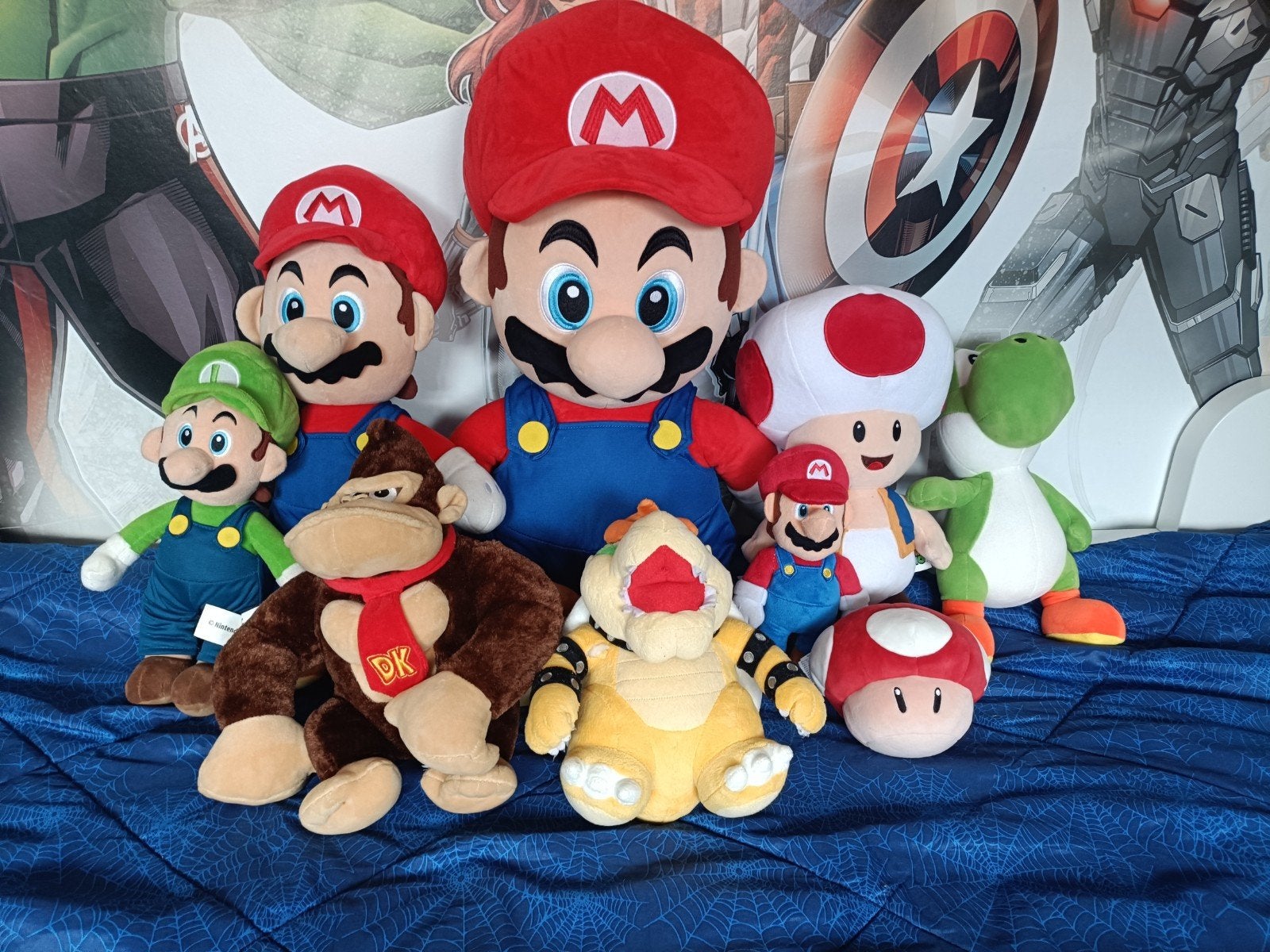 Prachtige set van 9 Mario Bros knuffels - Zo goed als nieuw, Overige typen, Ophalen of Verzenden, Zo goed als nieuw, Nintendo