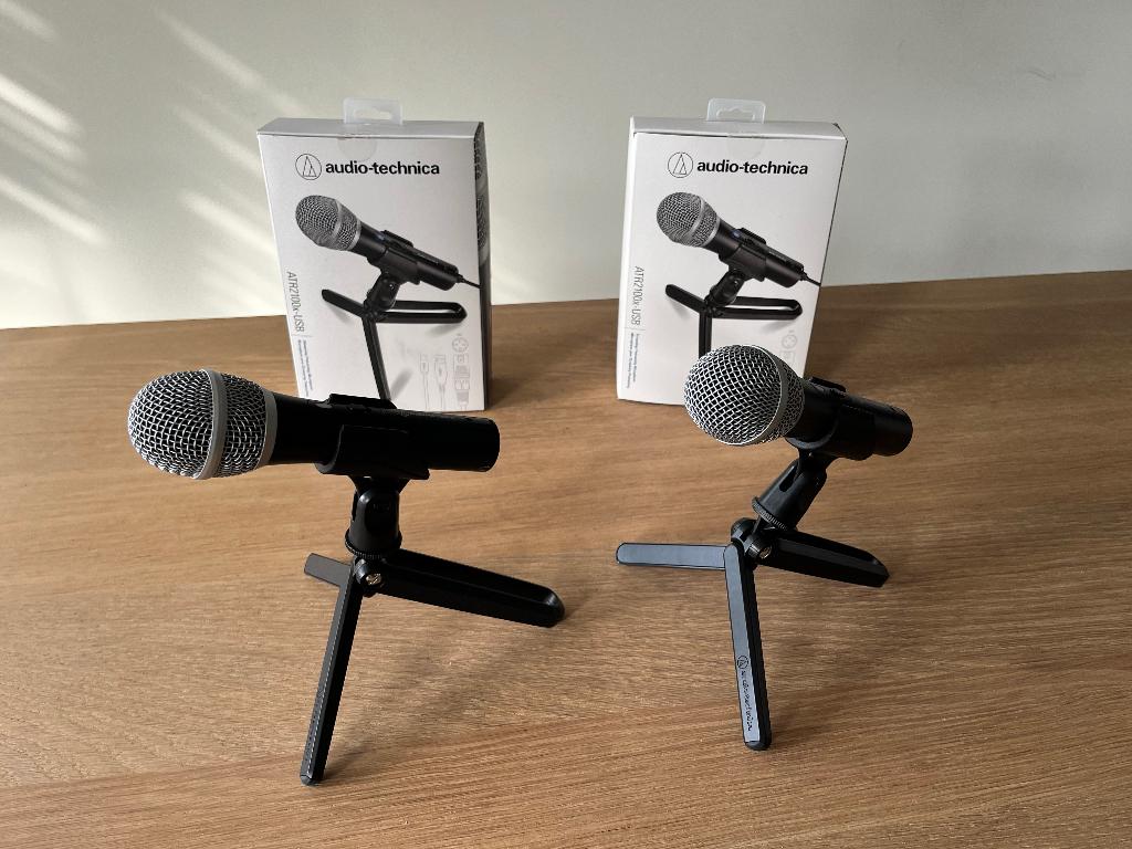 2x Audio Technica ATR2100X-USB microfoons, Ophalen, Zo goed als nieuw, Audio