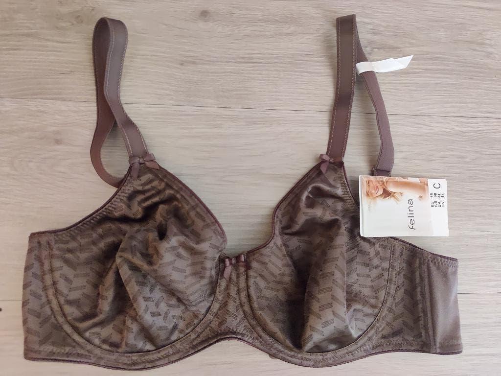 felina nieuwe glans bh bruin naadloos  maat 75 C, Ophalen of Verzenden, Bruin, BH