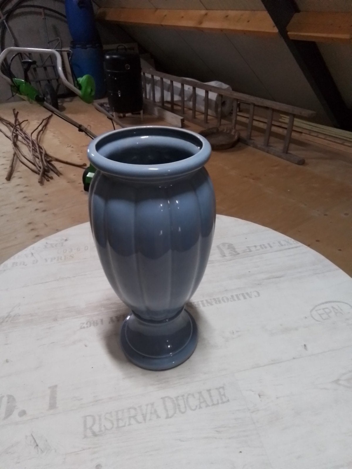 Grote blauwe vaas, Huis en Inrichting, Ophalen of Verzenden, Blauw, Steen/keramiek