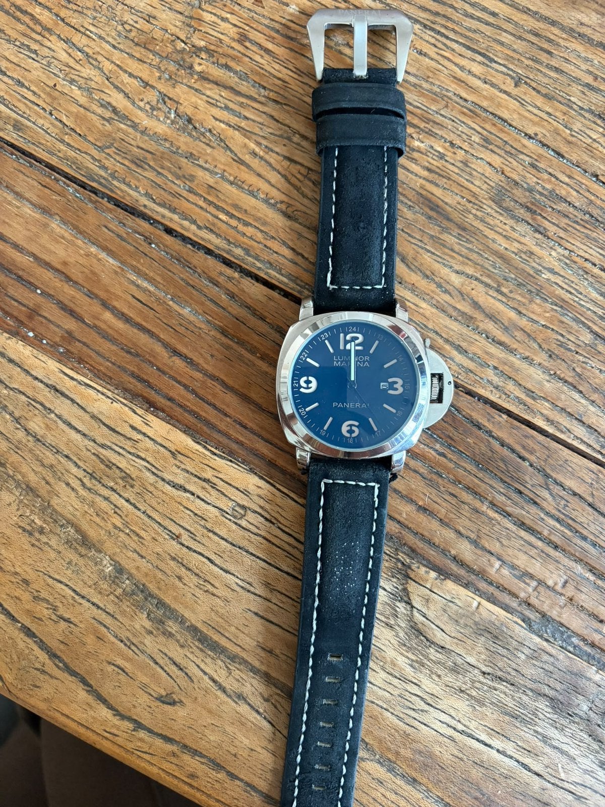 Panerai luminor, Sieraden, Tassen en Uiterlijk, Overige merken, Leer, Polshorloge, Ophalen of Verzenden