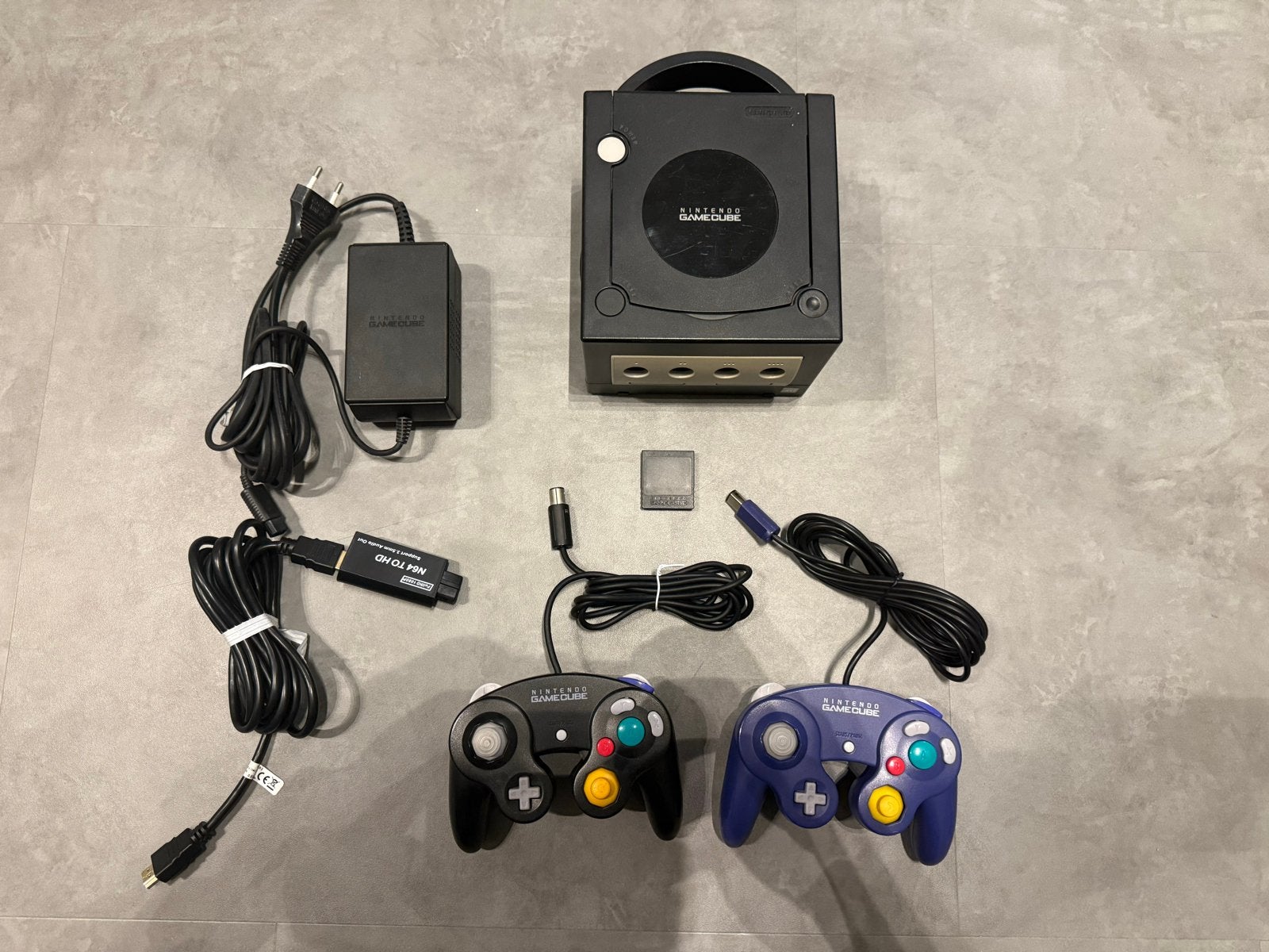 Nintendo GameCube met 2 controllers en HDMI-adapter, Spelcomputers en Games, Gebruikt, Zwart, Met 2 controllers, Ophalen of Verzenden