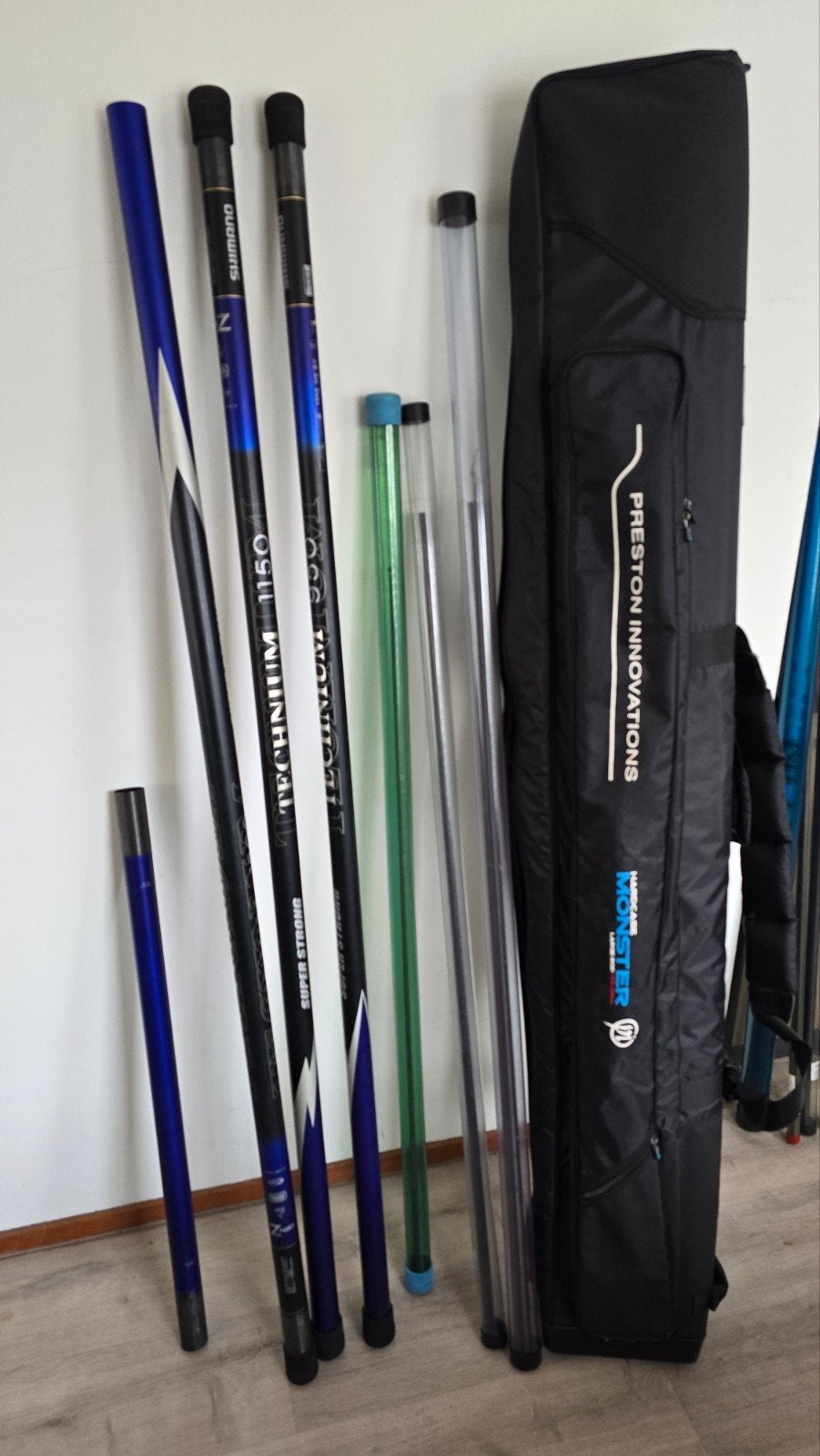 Shimano technium super strong 9.5 11 13mtr, Ophalen, Gebruikt, Vaste hengel