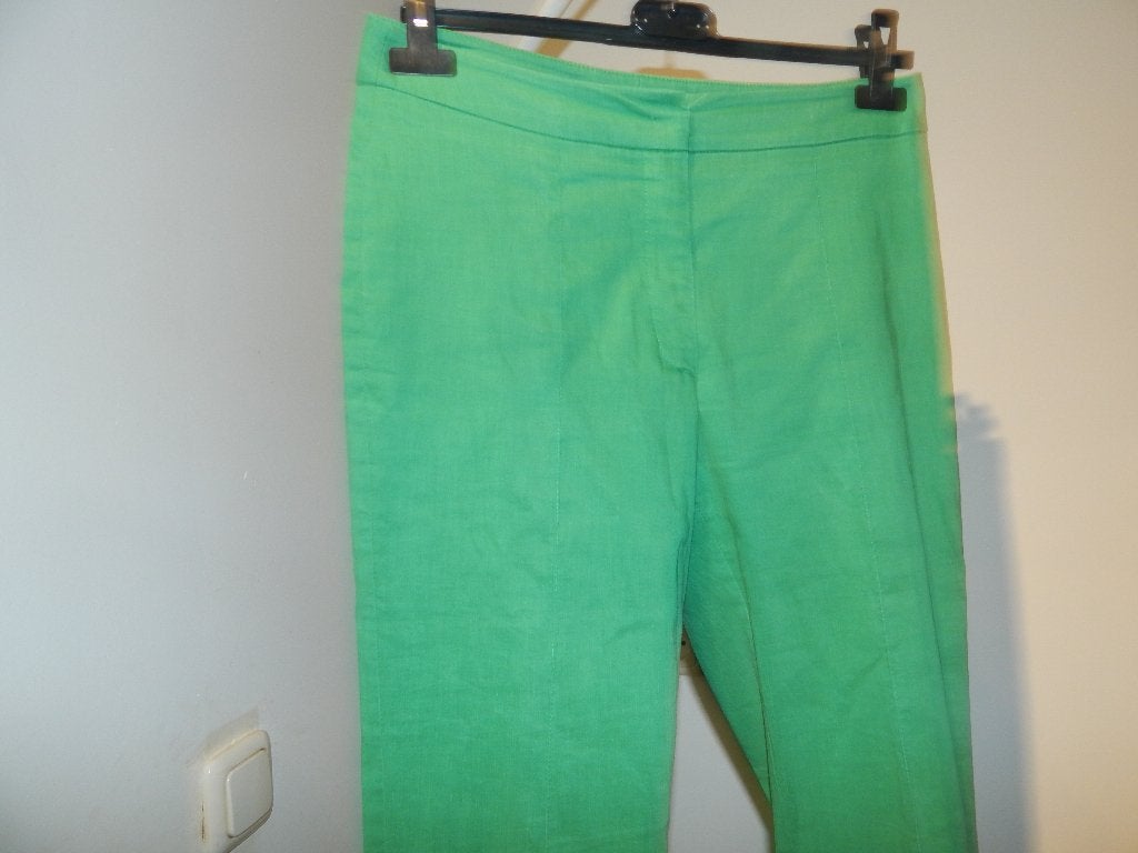 Natan appeltjes groene broek met oa linnen mt 38, Kleding | Dames, Maat 38/40 (M), Verzenden, Lang, Gedragen