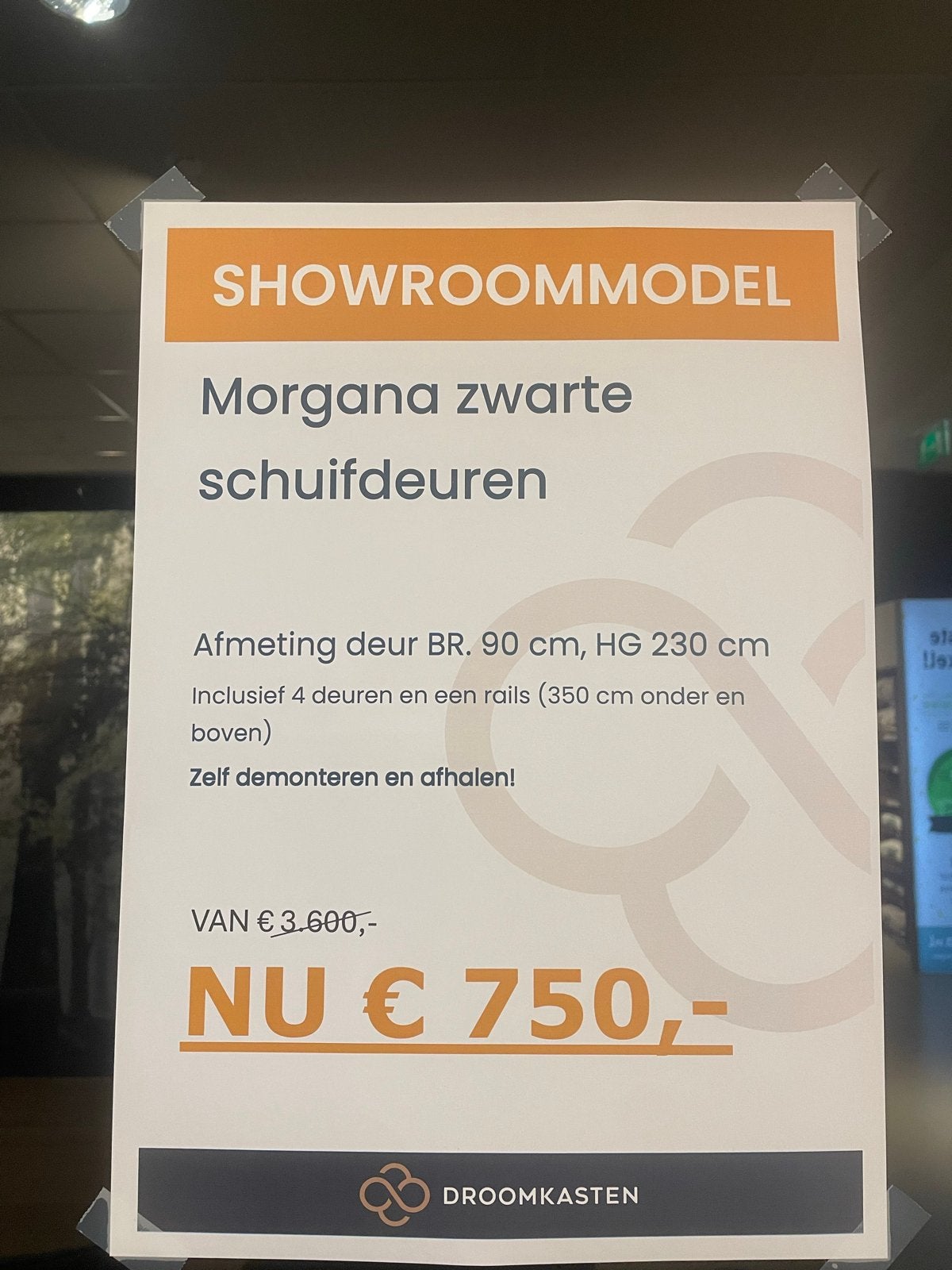 Morgana Schuifdeuren Glanzend Zwart voor Kledingkast, Ophalen, Overige materialen, 200 cm of meer, 150 tot 200 cm