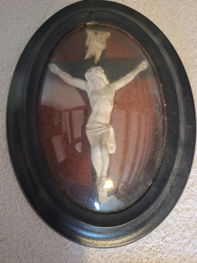 oude kader-relikwie Christus, begin 1900, Ophalen of Verzenden
