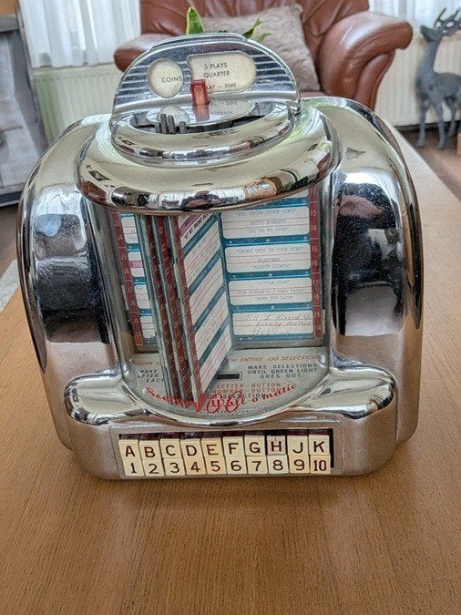 Seeburg Wallbox 3W1, Verzamelen, Ophalen, Gebruikt, 1950 tot 1960, Seeburg