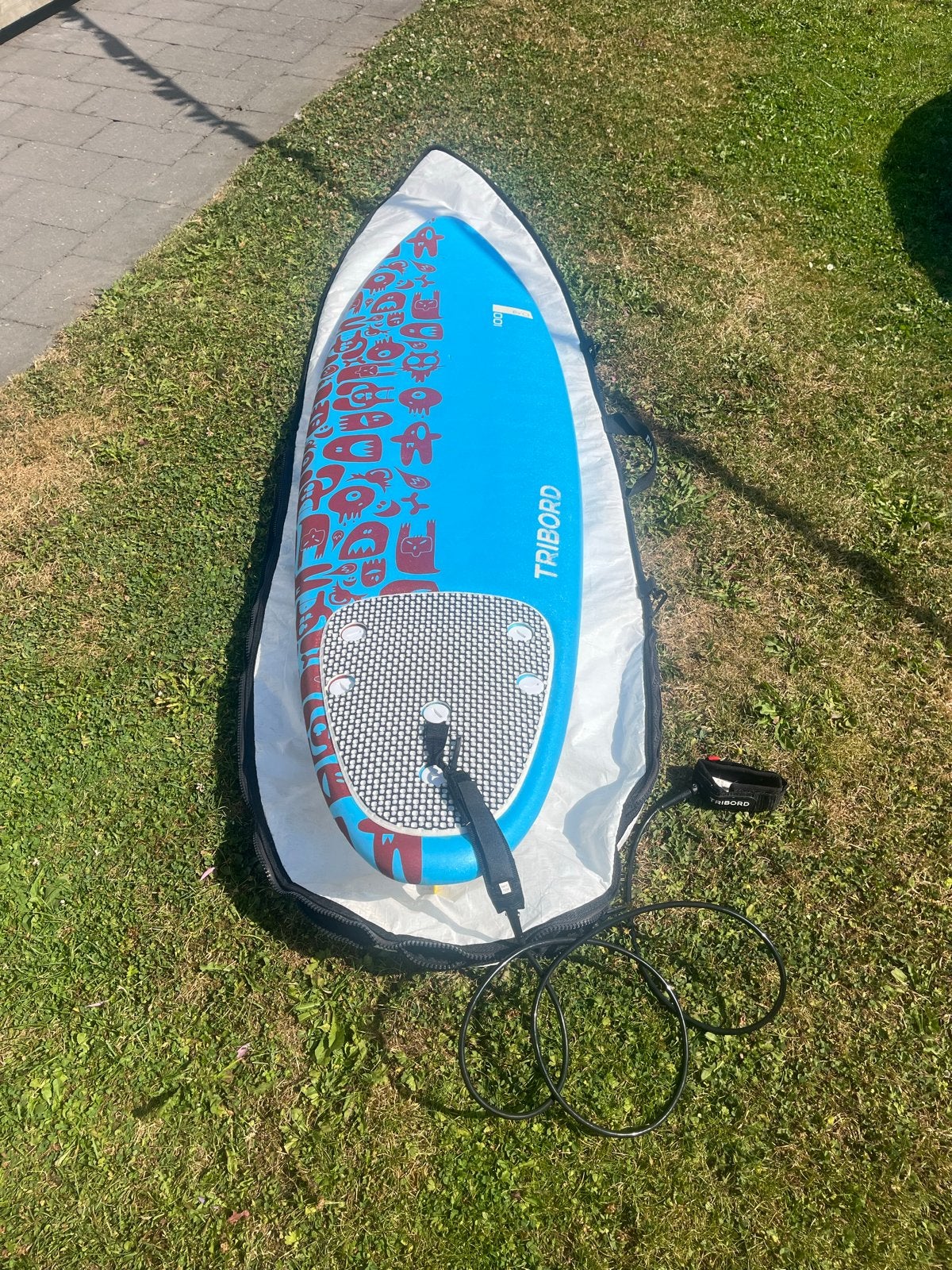 Tribord golfsurfboard  kids met draagtas en leash - 1.75 cm, Ophalen, Zo goed als nieuw, Overige typen, Met koord