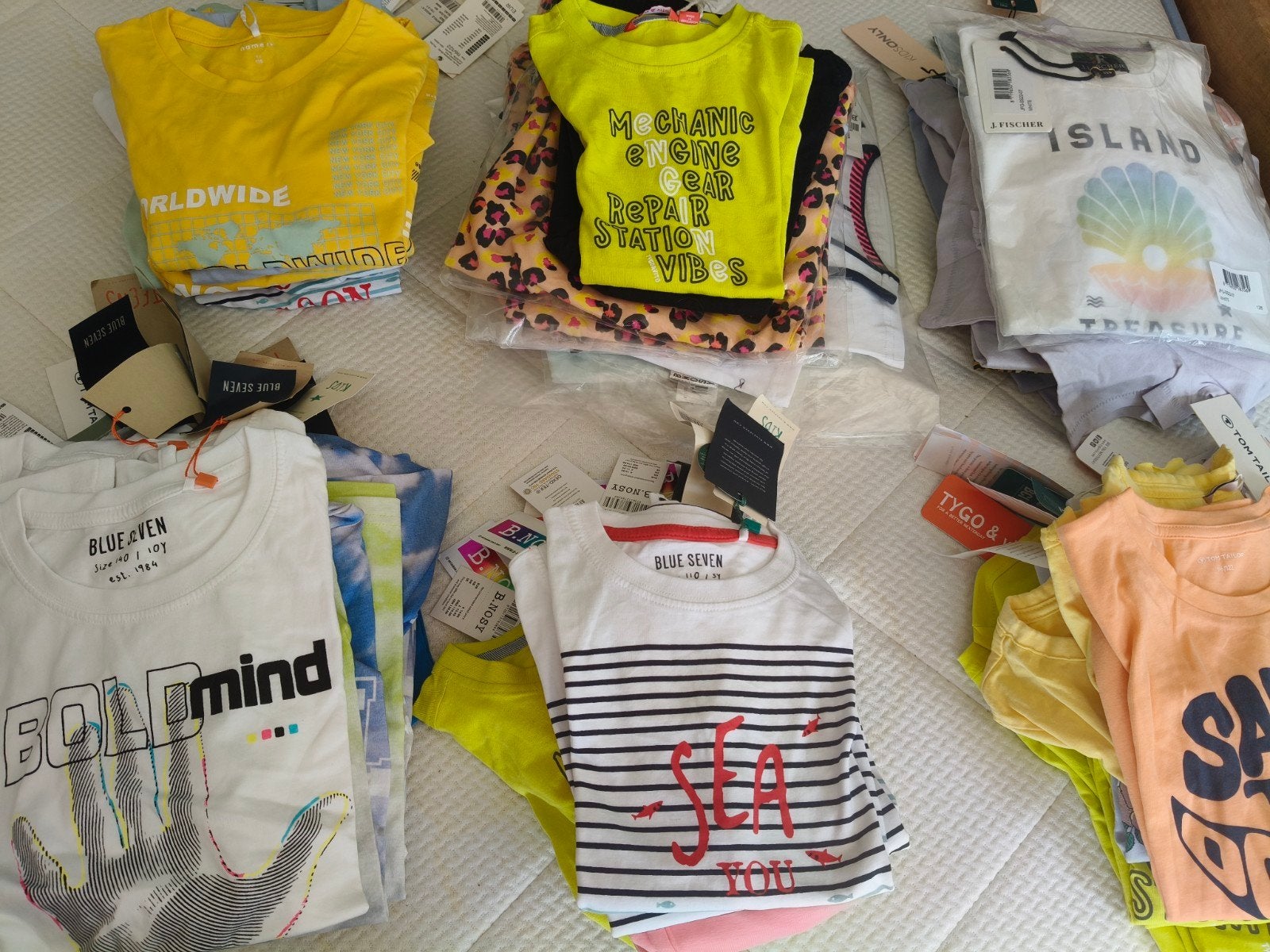 Partij kinderkleding jongens en meisjes, Niet gespecificeerd, Jongen of Meisje, Nieuw, Diverse merken