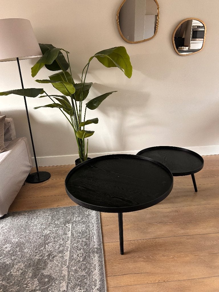 Woood salontafels, Ophalen, Gebruikt, 50 tot 100 cm, Rond