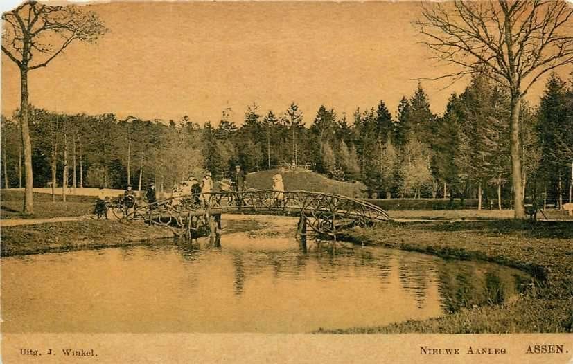 380-181-009 Assen Nieuwe Aanleg, Verzamelen, Ansichtkaarten | Nederland, Verzenden, Voor 1920, Drenthe