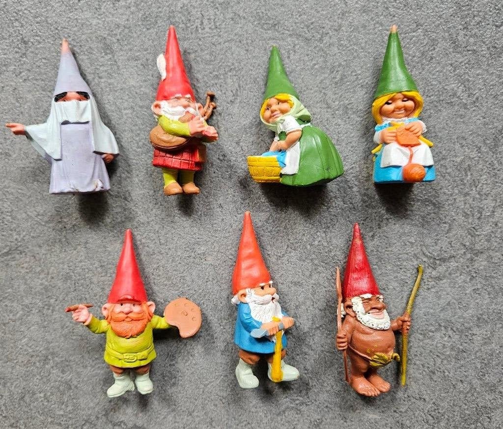 Zeven David de kabouter poppetjes, Ophalen of Verzenden, Gebruikt