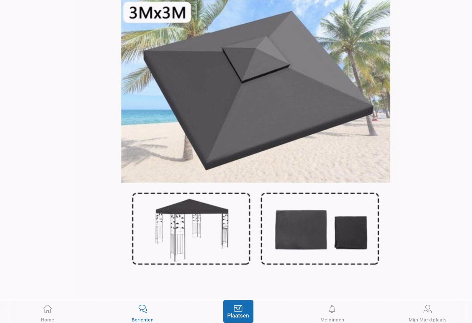 Partytent / Paviljoen 3x3m - Nieuw, Tuin en Terras, Partytenten, Minder dan 4 meter, Nieuw, Paviljoen, 2 meter of meer