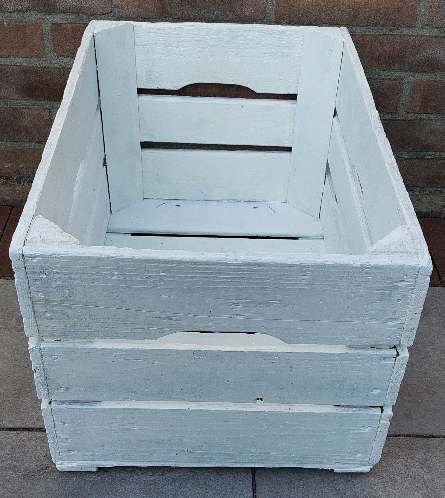 Houten veilingkist wit, Ophalen, Minder dan 50 cm, Gebruikt, 50 tot 100 cm