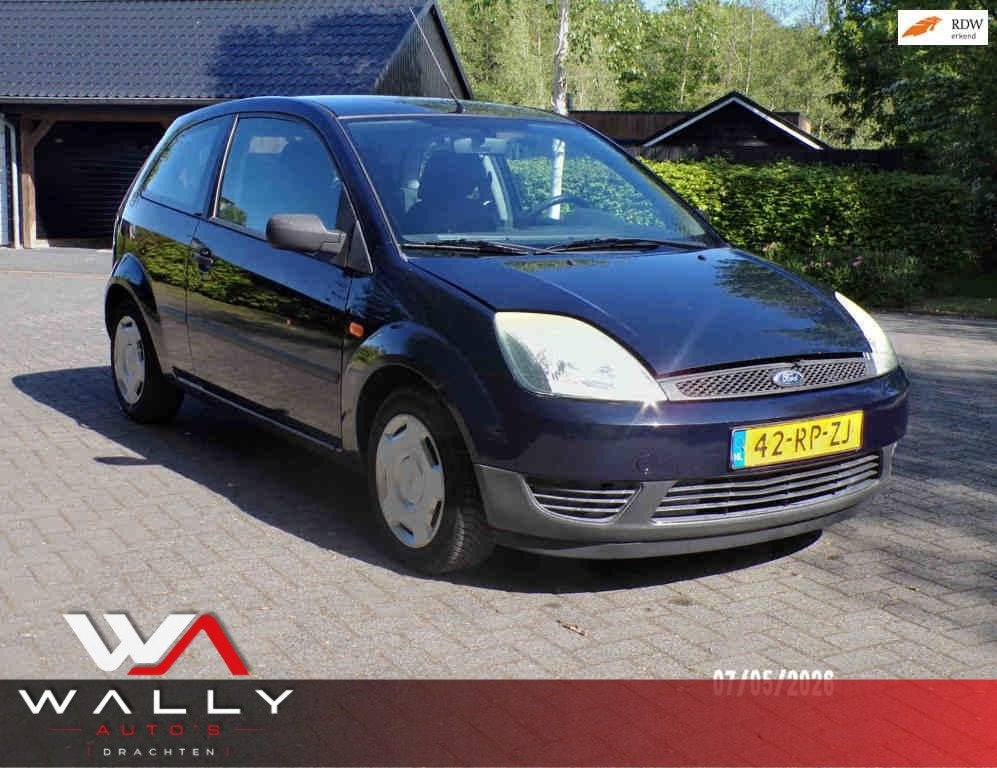 Ford Fiesta 1.3 Style apk - nap - airco - 5drs, Auto's, 1299 cc, Stof, 4 cilinders, Blauw