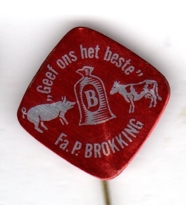 Speldje fa p brokking varken koe (a8), Verzamelen, Speldjes, Pins en Buttons, Ophalen of Verzenden, Gebruikt, Overige onderwerpen