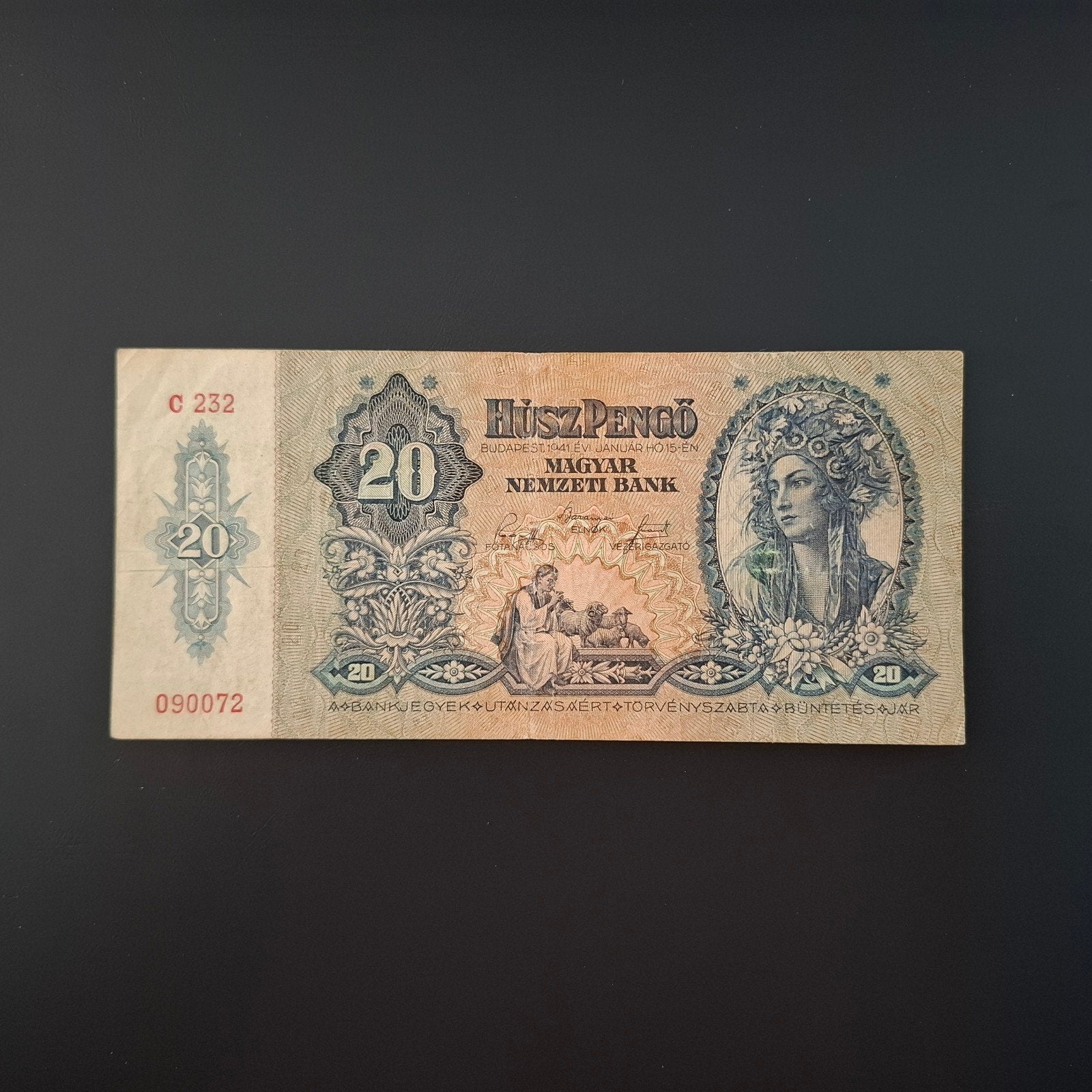 20 pengo Hongarije #033, Verzenden, Hongarije, Los biljet