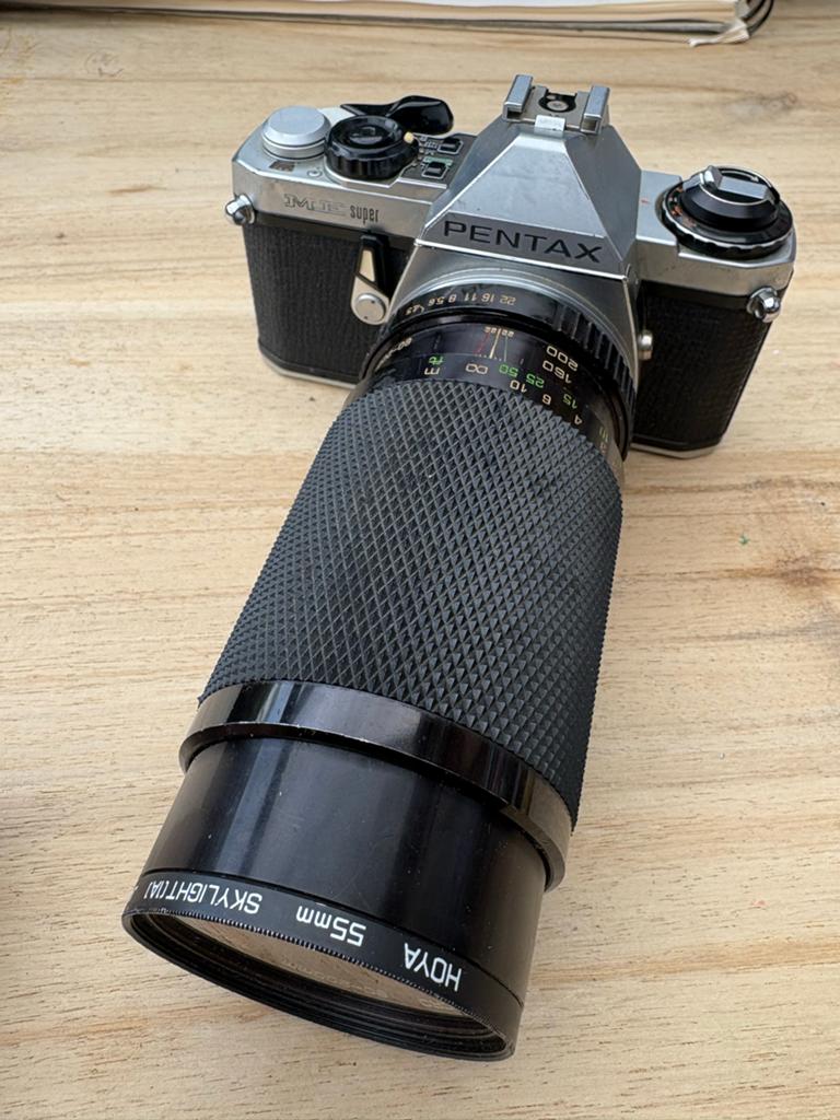 Pentax ME Super Spiegelreflexcamera met Soligor Zoomlens, Gebruikt, Spiegelreflex, Ophalen of Verzenden, The-Thrift-Store@outlook.com