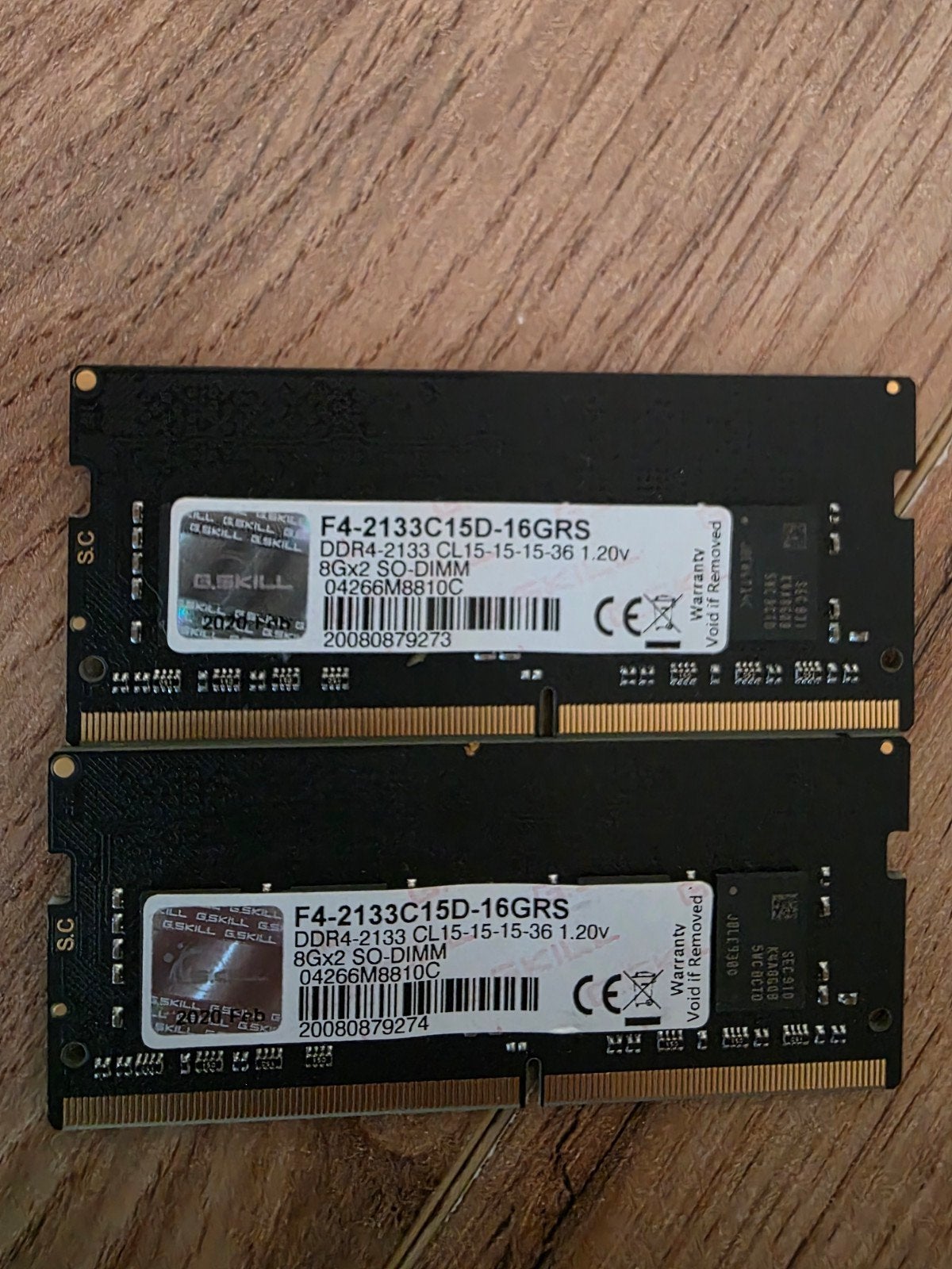 G.Skill Ripjaws DDR4 RAM 16GB (2x8GB) 2133MHz, Computers en Software, DDR4, Ophalen of Verzenden, Zo goed als nieuw, Laptop