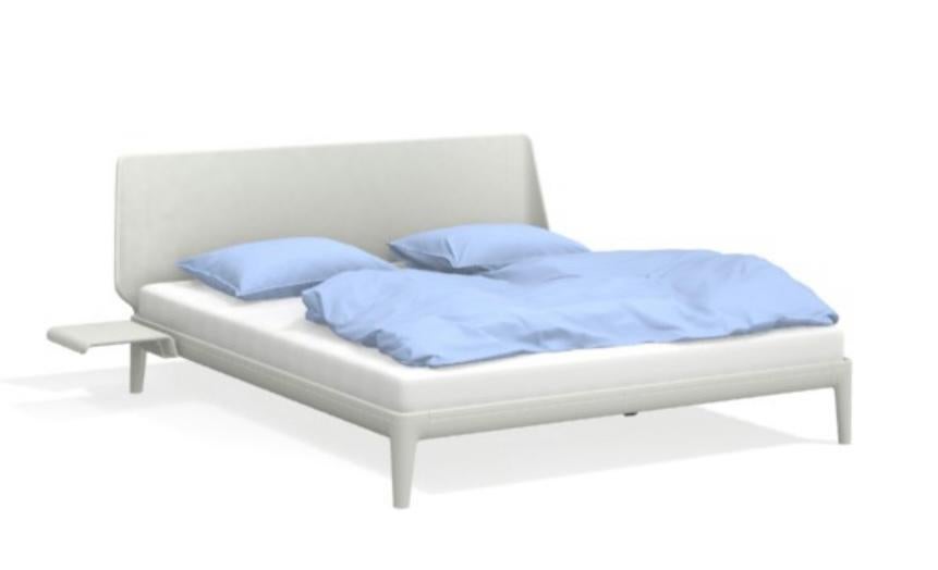 Auping Essential 180x200 Pure White incl Hoofdbord & Tafels, Huis en Inrichting, Slaapkamer | Bedden, Zo goed als nieuw, Tweepersoons