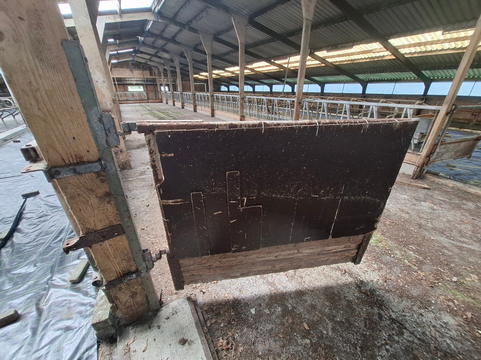 afsluithek staal ca 1, 5 m breed hoog 1.3 m