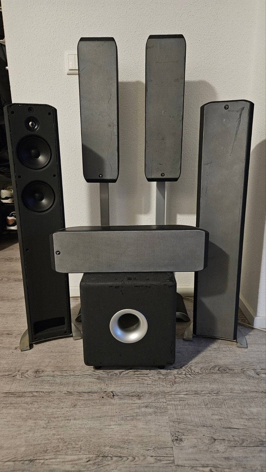 Focal Sib XXL (2x) Focal Sib XL (3x) Focal Cub2 Subwoofer, Gebruikt, 70 watt of meer, 5.1-systeem, Overige spelers