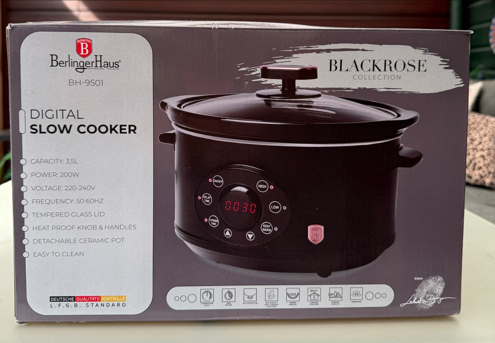 Berlinger Haus Digitale Slowcooker - Nieuw in Doos, Ophalen of Verzenden, Timer, Nieuw