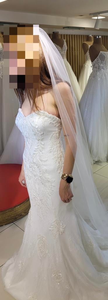 Beautiful Custom-Made Wedding Dress for Sale, Ophalen of Verzenden, Zo goed als nieuw, Wit, Trouwjurk
