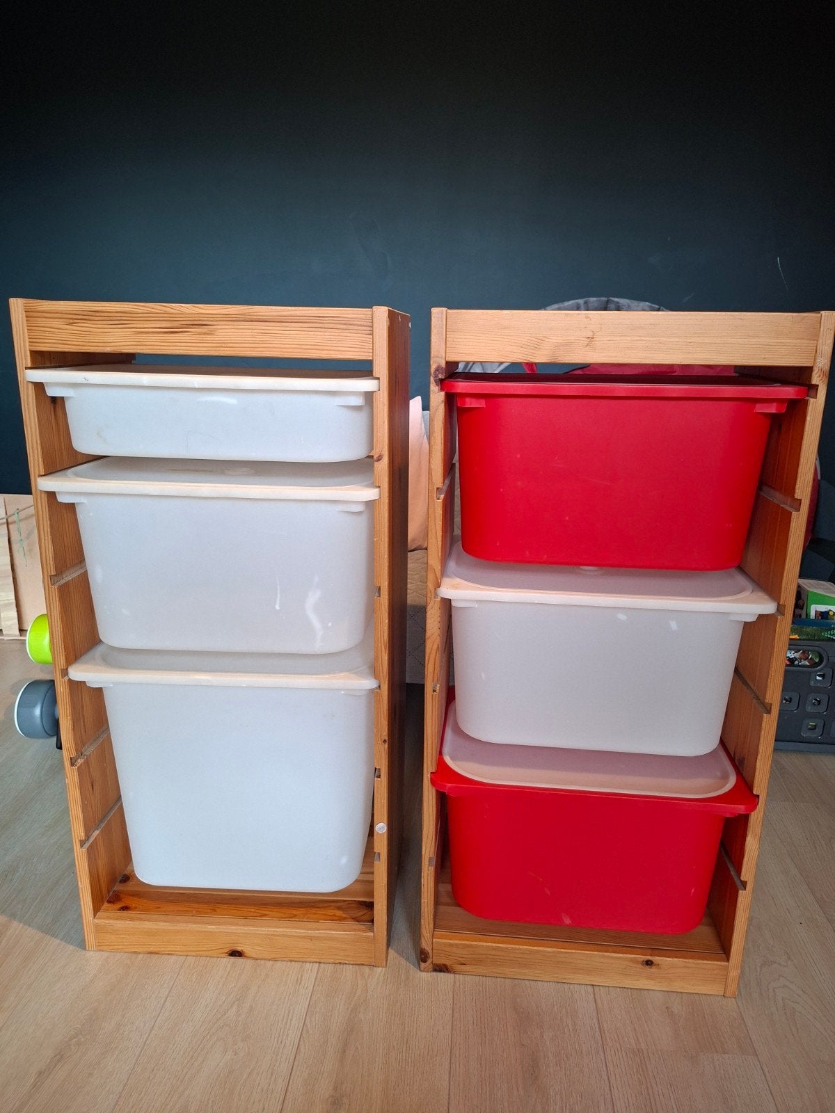 2 Ikea Trofast opbergkasten incl. bakken, Huis en Inrichting, Ophalen, Gebruikt
