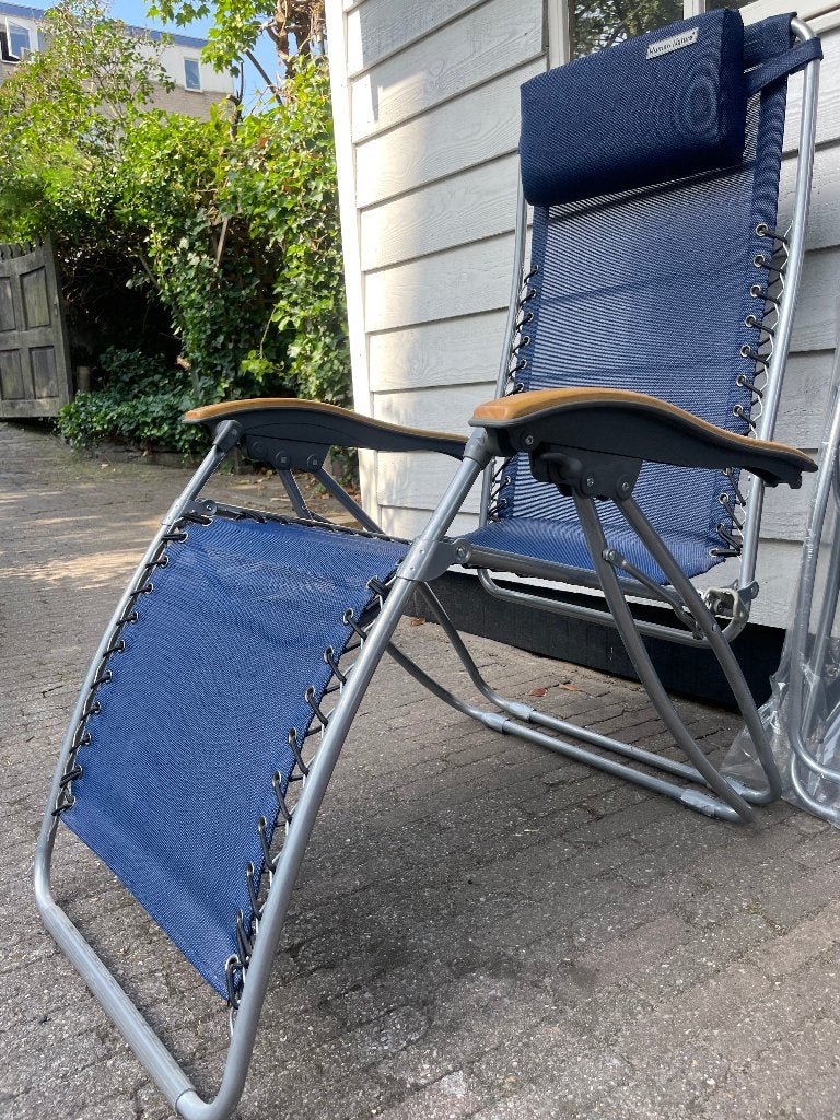 2x Human Nature Dé Luxe / Zero Gravity Tuin / Relax stoelen, Tuin en Terras, Tuinstoelen, Nieuw, Kunststof, Inklapbaar, Verstelbaar