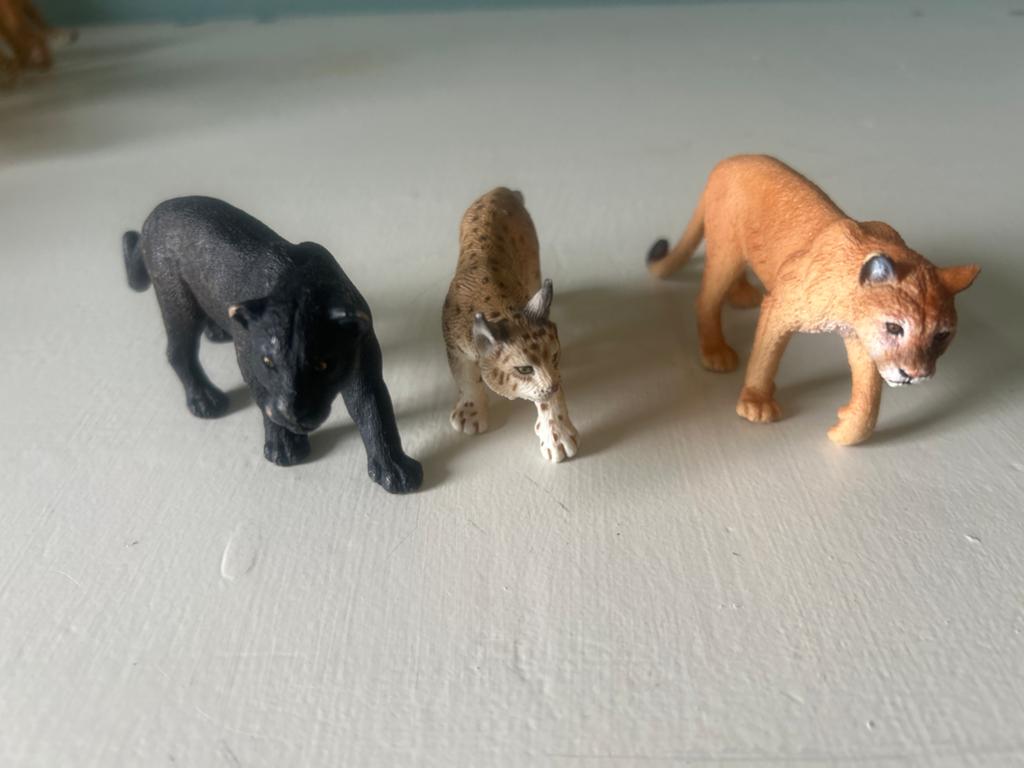 Dierenfiguren: Panter, Lynx en Poema - Speelgoed, Ophalen of Verzenden, Gebruikt, Jongen of Meisje