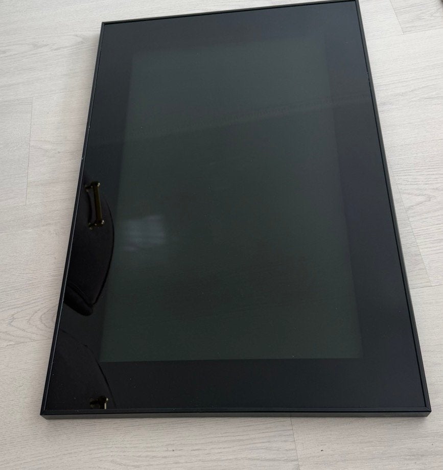 Ikea vitrinedeur zwart glas, Ophalen, 4 kookzones, Zo goed als nieuw, Inbouw