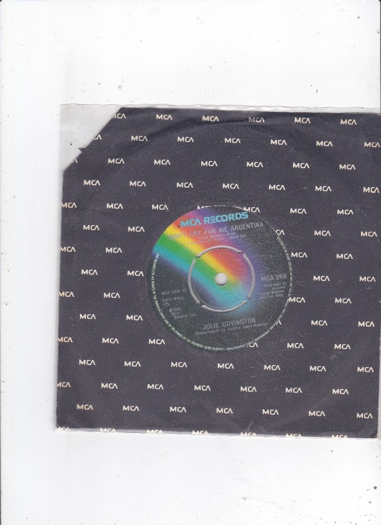 7" Single Julie Covington - Don't cry for me Argentina, Gebruikt, 7 inch, Single, Dance