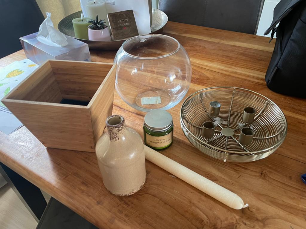 Gratis glas kaarzen vaas bloempot kandelaar, Ophalen, Gebruikt