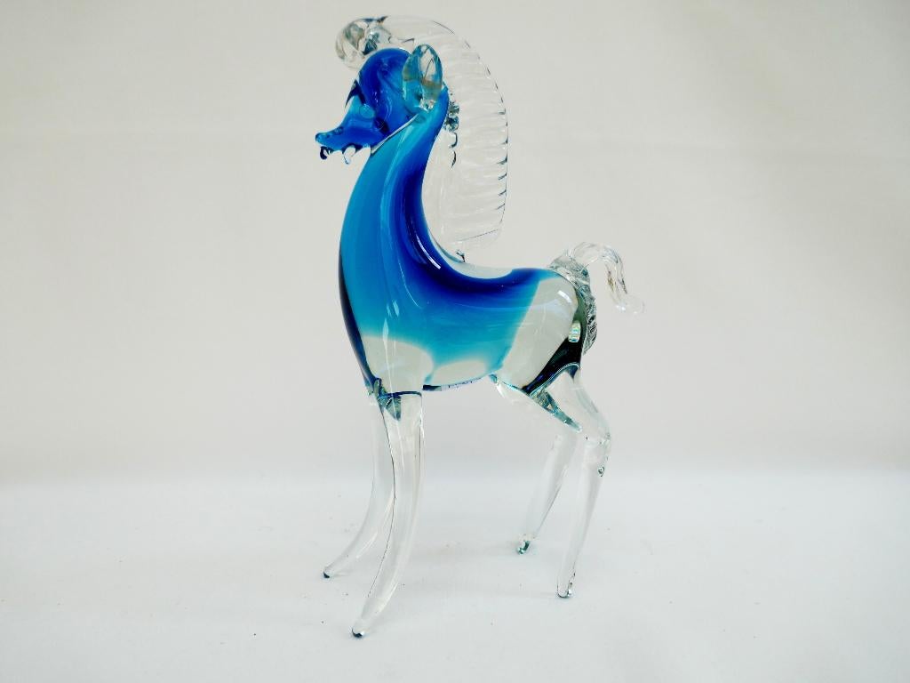 Murano glas - paard - Italië  jaren 50/70, Verzamelen, Beelden en Beeldjes, Ophalen of Verzenden, Zo goed als nieuw, Dier