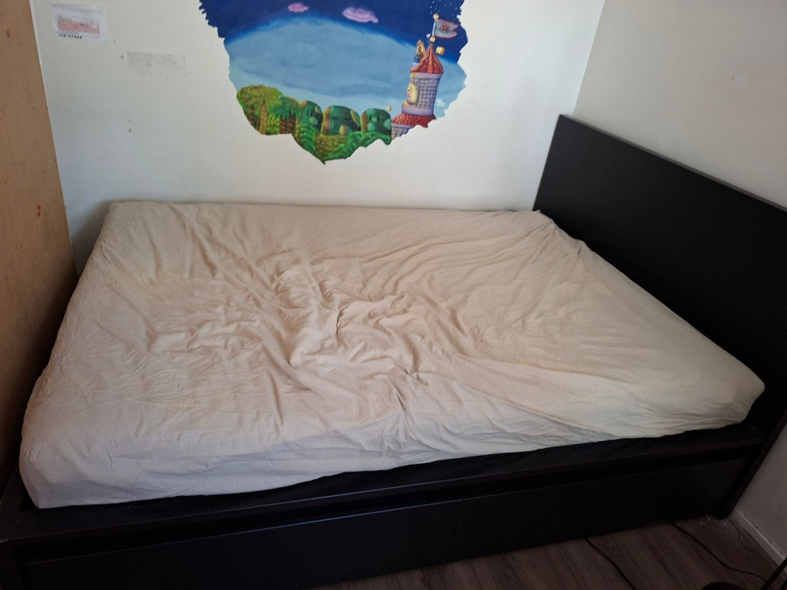 Ikea bed 156x211 cm - Te koop t/m 20 september, Ophalen, Gebruikt, Tweepersoons, 160 cm