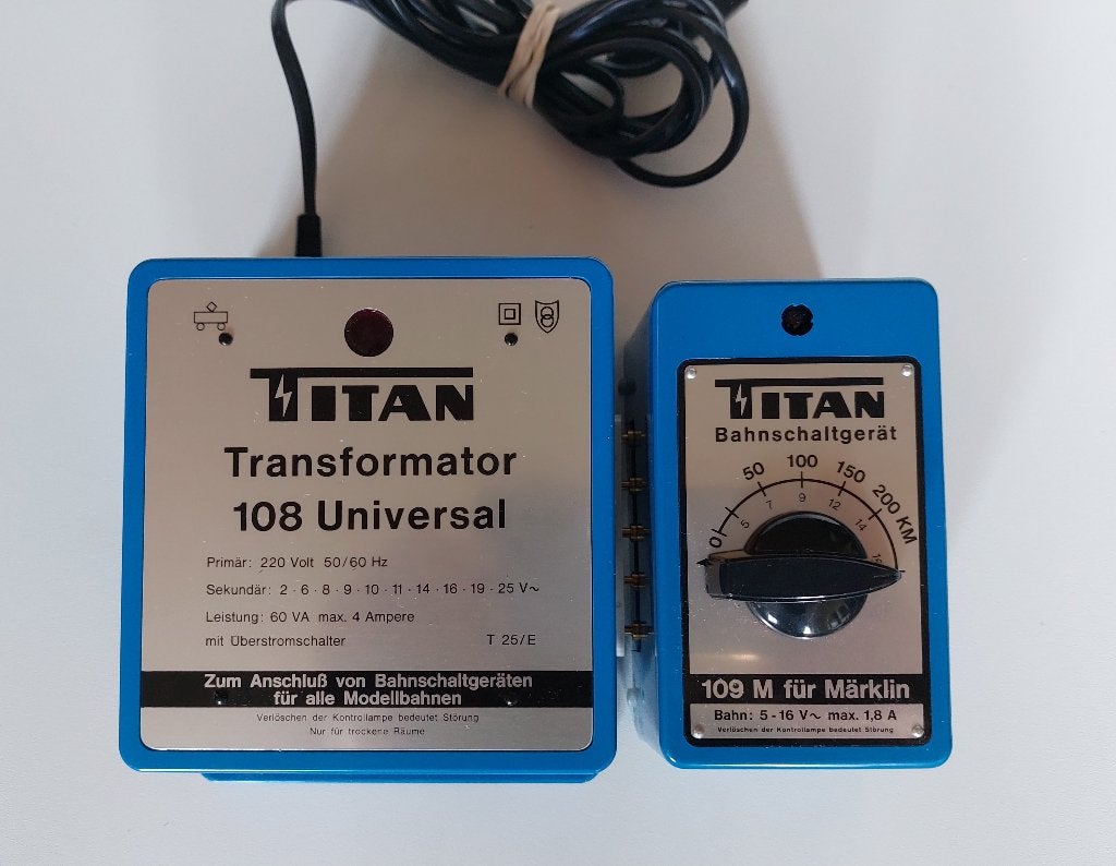Titan 108 + 109 - Trafo + rijregelaar voor Marklin in ovp, Overige merken, Nieuw, Ophalen of Verzenden, Transformator of Voeding
