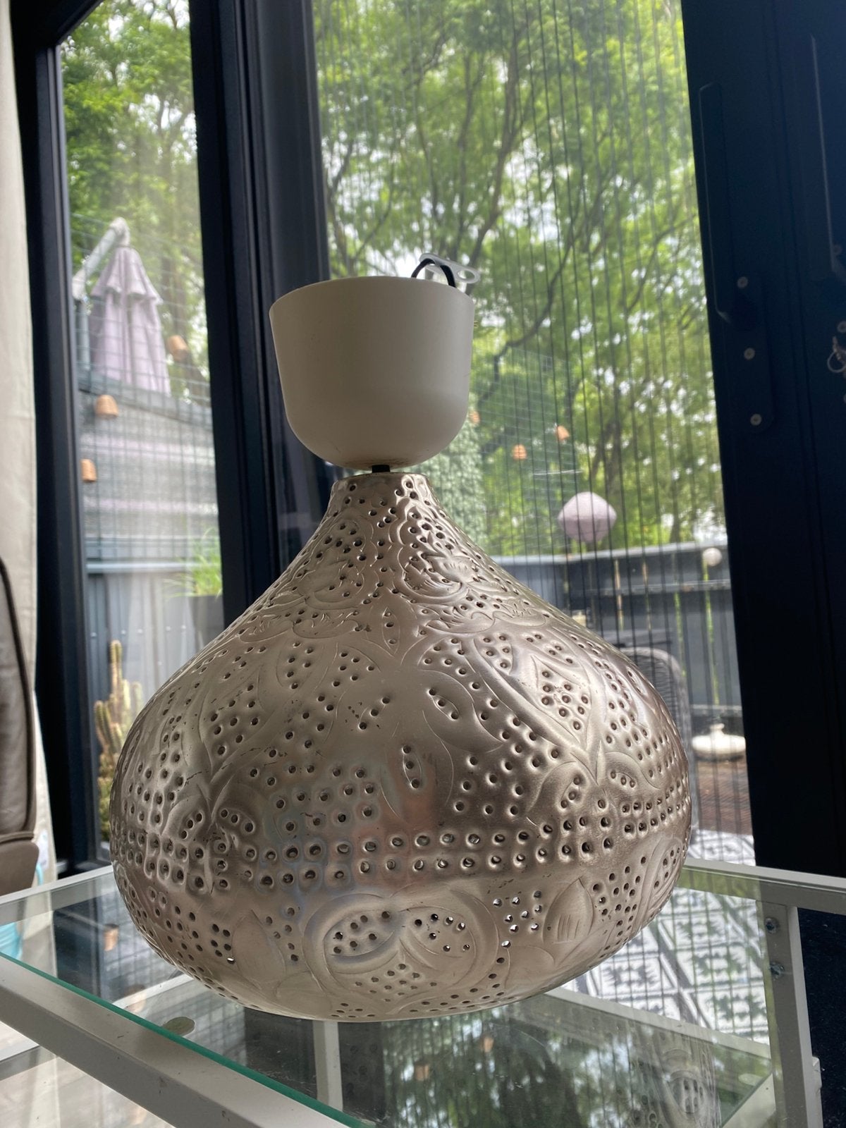 Marokkaanse/ Ibiza lamp, Ophalen of Verzenden, Metaal, Minder dan 50 cm