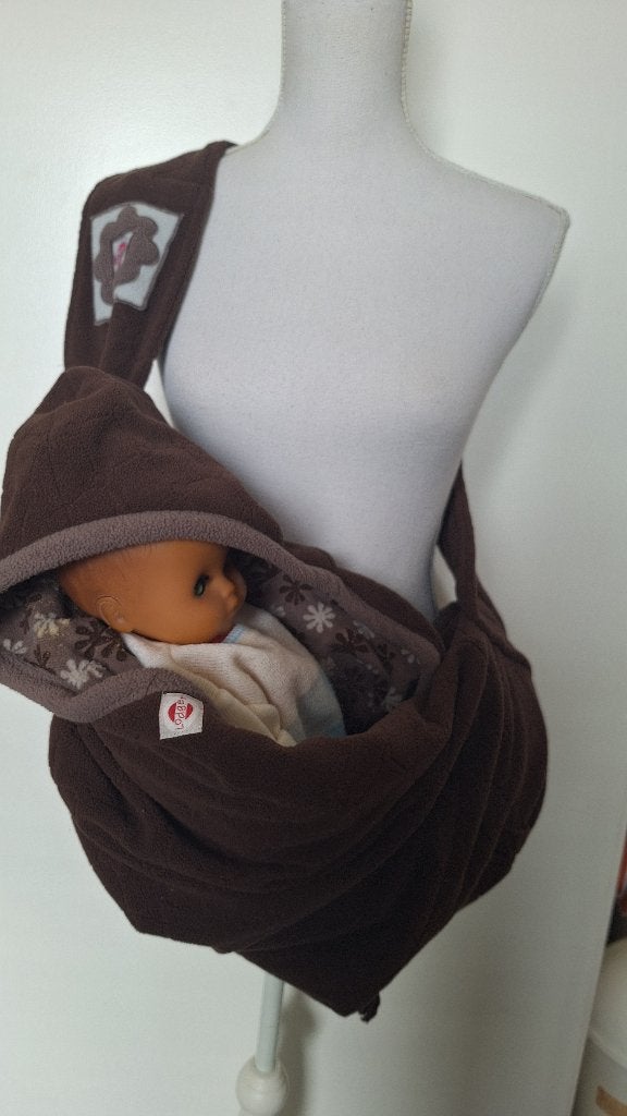 Baby: Lodger Draagzak - Bruin teddy, Ophalen of Verzenden, Zo goed als nieuw, Draagzak, Overige merken
