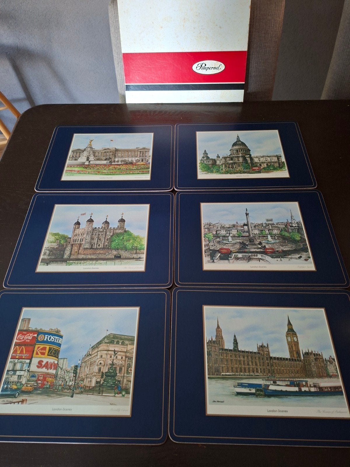6 ongebruikte Pimpernel placemats London Scenes, Nieuw, Ophalen of Verzenden, Natuurlijk materiaal, Meerkleurig