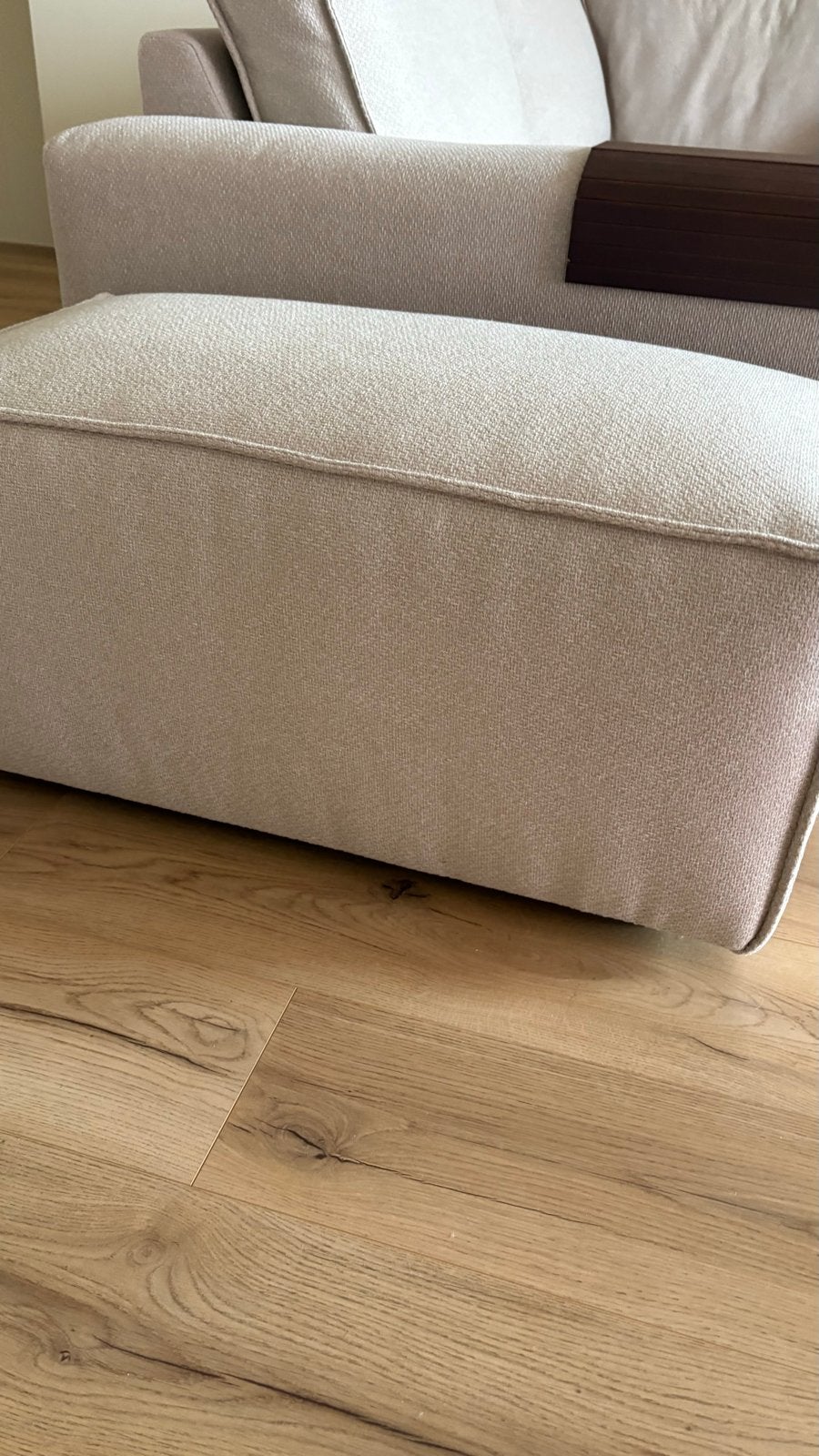 KARWEI modulaire bank James hocker (poef) grof geweven beige, Ophalen, Minder dan 50 cm, 75 tot 100 cm, Zo goed als nieuw